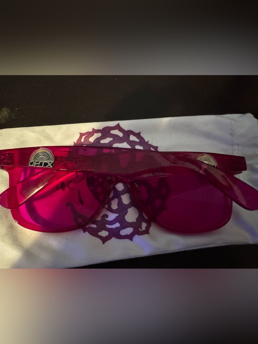 Rainbow OPTX Magenta translucent Sunglasses NEW - Picture 8 of 11
